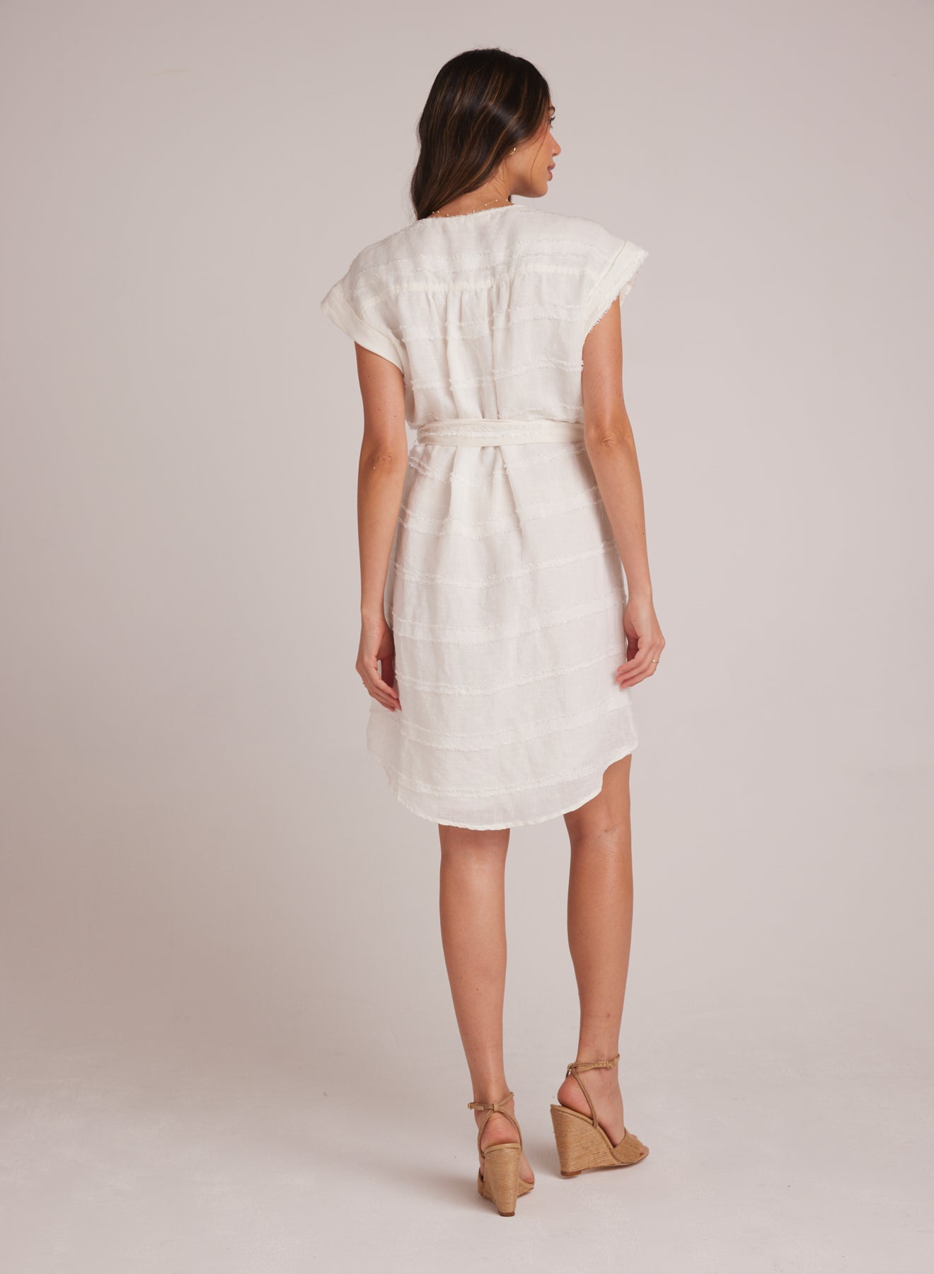 Bella DahlBelted Cap Sleeve Dress - WhiteDresses